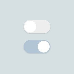 Poster - Clean minimalistic vector on/off flat toggle switch buttons template