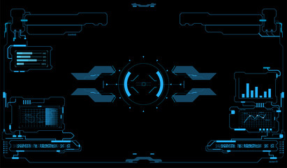 Wall Mural - Futuristic user interface. HUD interface. Game interface