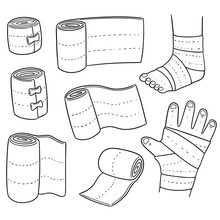 Vector Set Of Medical Bandage