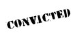 Convicted rubber stamp. Grunge design with dust scratches. Effects can be easily removed for a clean, crisp look. Color is easily changed.