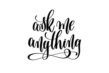 Wall Mural - ask me anything hand lettering 