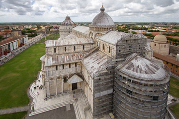 Wall Mural - Cathedral of Pisa. The Piazza dei Miracoli (Piazza del Duomo). Italy.