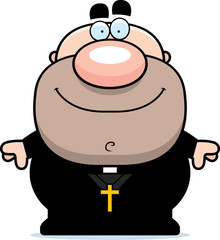 Canvas Print - Happy Cartoon Priest