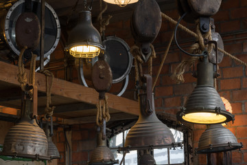 Vintage lamp hang for decoration