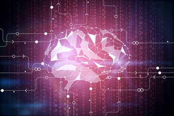 Aufkleber - Digital brain backdrop