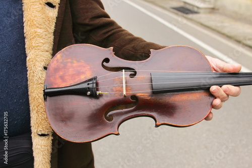 Plakat instrument muzyczny skrzypce