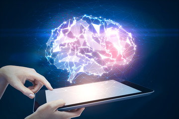 Aufkleber - Artificial intelligence and science concept