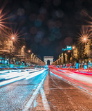 Fototapeta Uliczki - Sciee notturne a Parigi