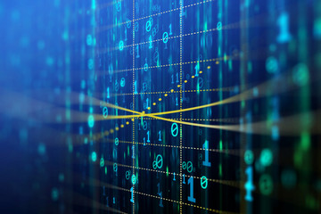 Poster - Binary code background