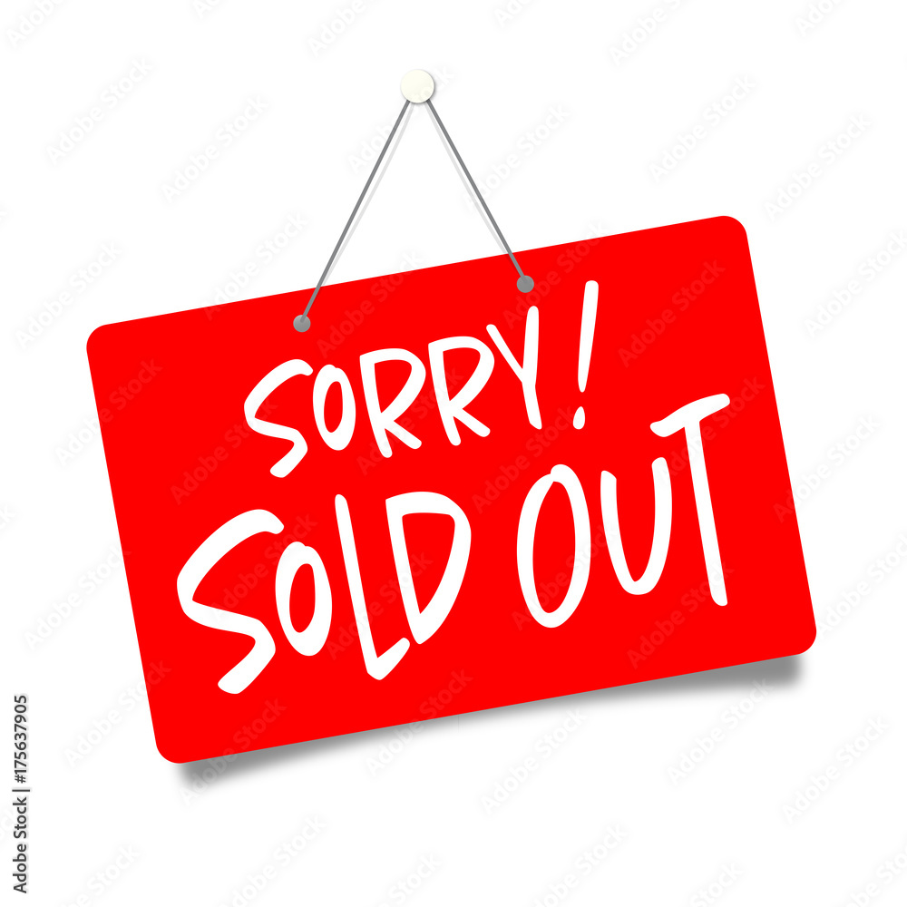 Sorry sold out Stock Vector | Adobe Stock 