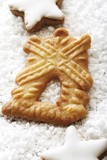 Fototapeta Mapy - Speculaas biscuit, Dutch windmill cookie with coarse sugar