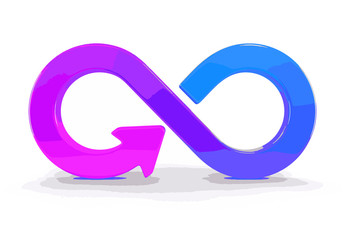 Poster - Infinity symbol. Image with clipping path