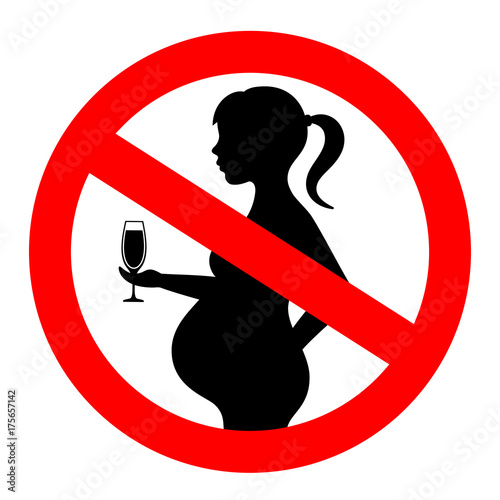 No alcohol during pregnancy vector sign Buy this stock vector and