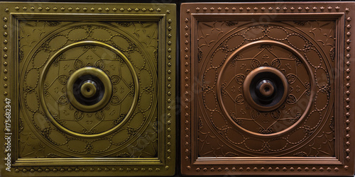 Amazing Detailed Closeup View Of Dark Brown Bronze Cooper Color