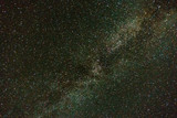 Fototapeta Tęcza - Milky Way on blue dark night sky as a cosmos background.