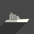© kadevo - Sea transport flat icons with of shadow. Vector illustration
