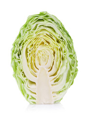 Wall Mural - pointed cabbage isolated on white background