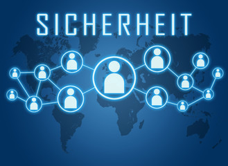 sicherheit text concept