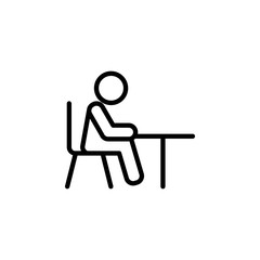 Poster - man at the table icon