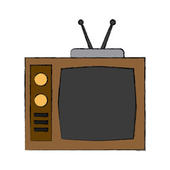 Sticker - Old tv isolated icon vector illustration graphic design