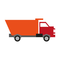 Sticker - dump truck icon image vector illustration design 