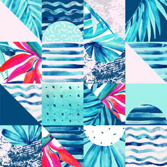 Wall Mural - Abstract summer seamless pattern.