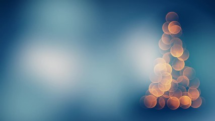 Wall Mural - Defocused christmas tree with colorful lights bokeh. 4k