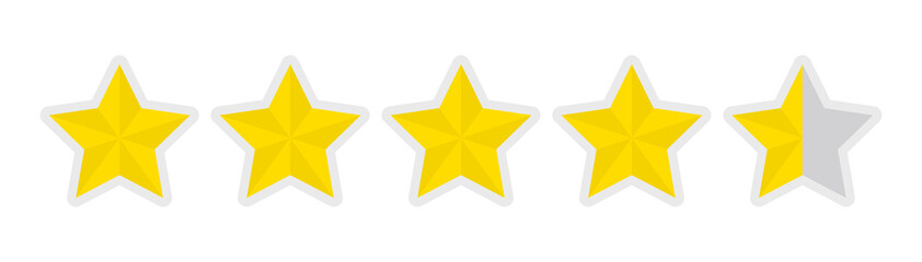 Sticker - five-star rating icon (4.5)