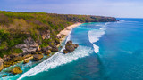 Fototapeta Na ścianę - Aerial view of Padang - Padang beach. Bali, Indonesia.