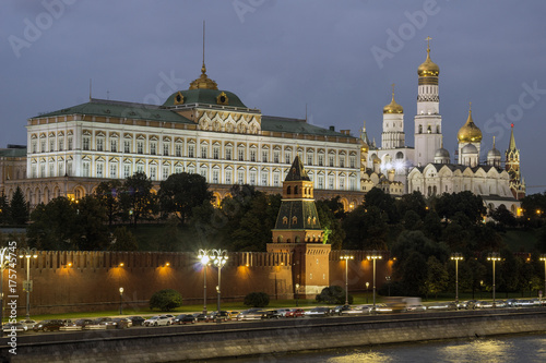 Zdjęcie XXL Moskwa nabrzeże z Kremlin, Rosja.