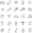 © tettygreen - Tattoo salon master icon set.
