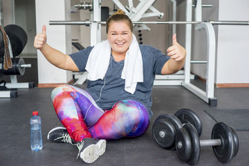 Fat girl in a gym