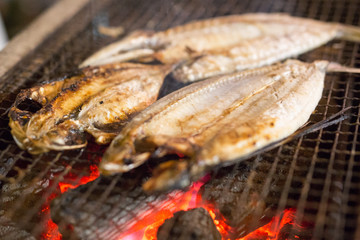 Poster - 味の干物の炭焼き