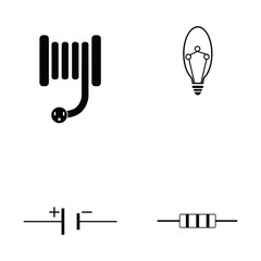 Wall Mural - electrician icon set