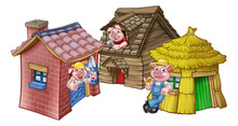 The Three Little Pigs Fairytale Houses