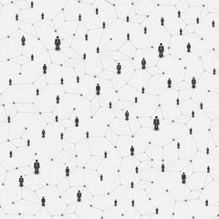 Poster - networks, business, social media connections - pattern background