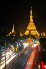 Wall Mural - Sule pagoda in Yangon, Myanmar