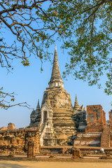 Wall Mural - Wat Phra Si Sanphet Temple in Ayutthaya Historical Park, Thailand