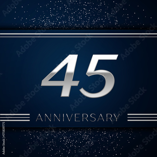 Photographie Realistic Forty five Years Anniversary Celebration Logotype