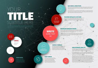 Poster - vector simple infographic report template