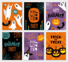 Collection Of Halloween Banner Templates.