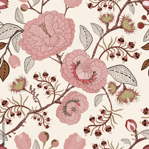 Dekoracja na wymiar  wektor-wzor-z-stylizowanych-kwiatow-i-roslin-styl-dekoracyjny-recznie-rysowane-kwiatowy