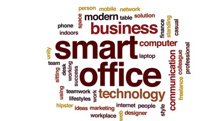 Sticker - Smart office animated word cloud, text design animation.