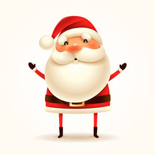 Santa Claus. Vector Illustration Of Santa Claus On White Background. Isolated.