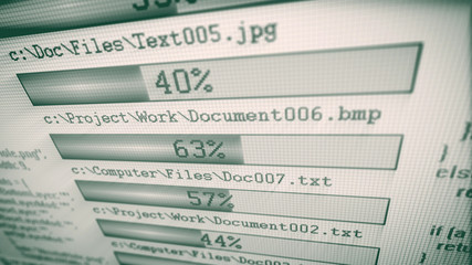 Poster - modern downloading bars with digits