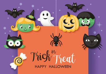 Wall Mural - Halloween holiday banner design