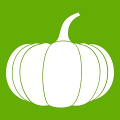 Canvas Print - Ripe pumpkin icon green
