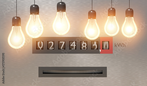 Fotomural Electricity and power consumption concept