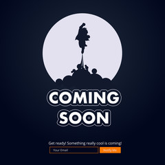 Wall Mural - Coming Soon Website Template. Coming Soon Landing Page Design. Coming soon page for a new website. We are Launching Soon – Illustration