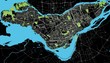 Montreal black and white map